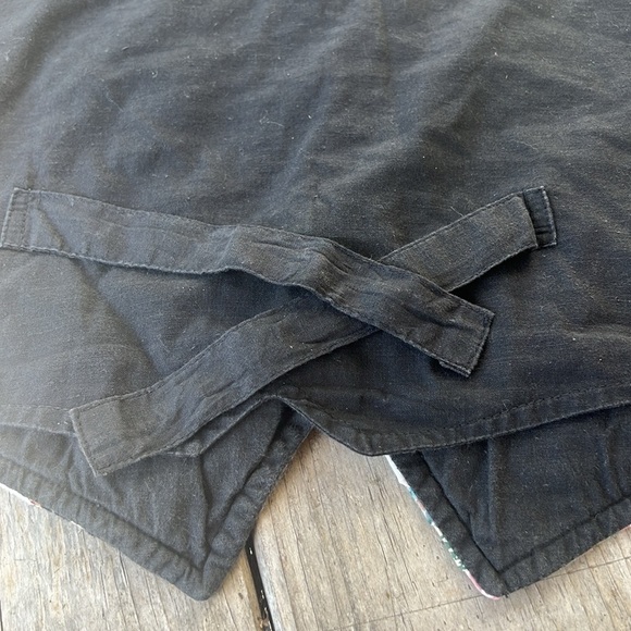 AJNY Patchwork Vest L Vintage Boho Floral Striped Cotton Rayon Button Up - Picture 8 of 8